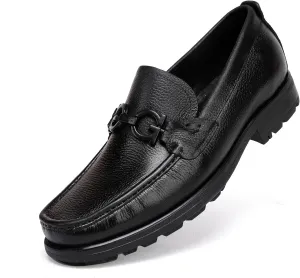 Men's Formal Leather Dress Shoes Business Handmade Buckle Slip On Penny Loafer Wedding Party Shoes for Men