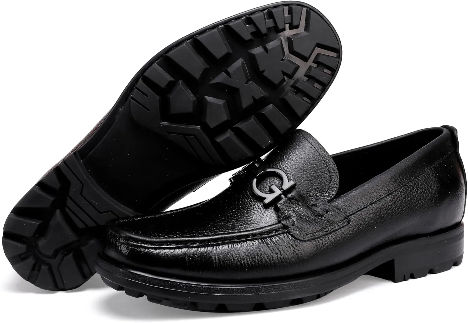 Men's Formal Leather Dress Shoes Business Handmade Buckle Slip On Penny Loafer Wedding Party Shoes for Men
