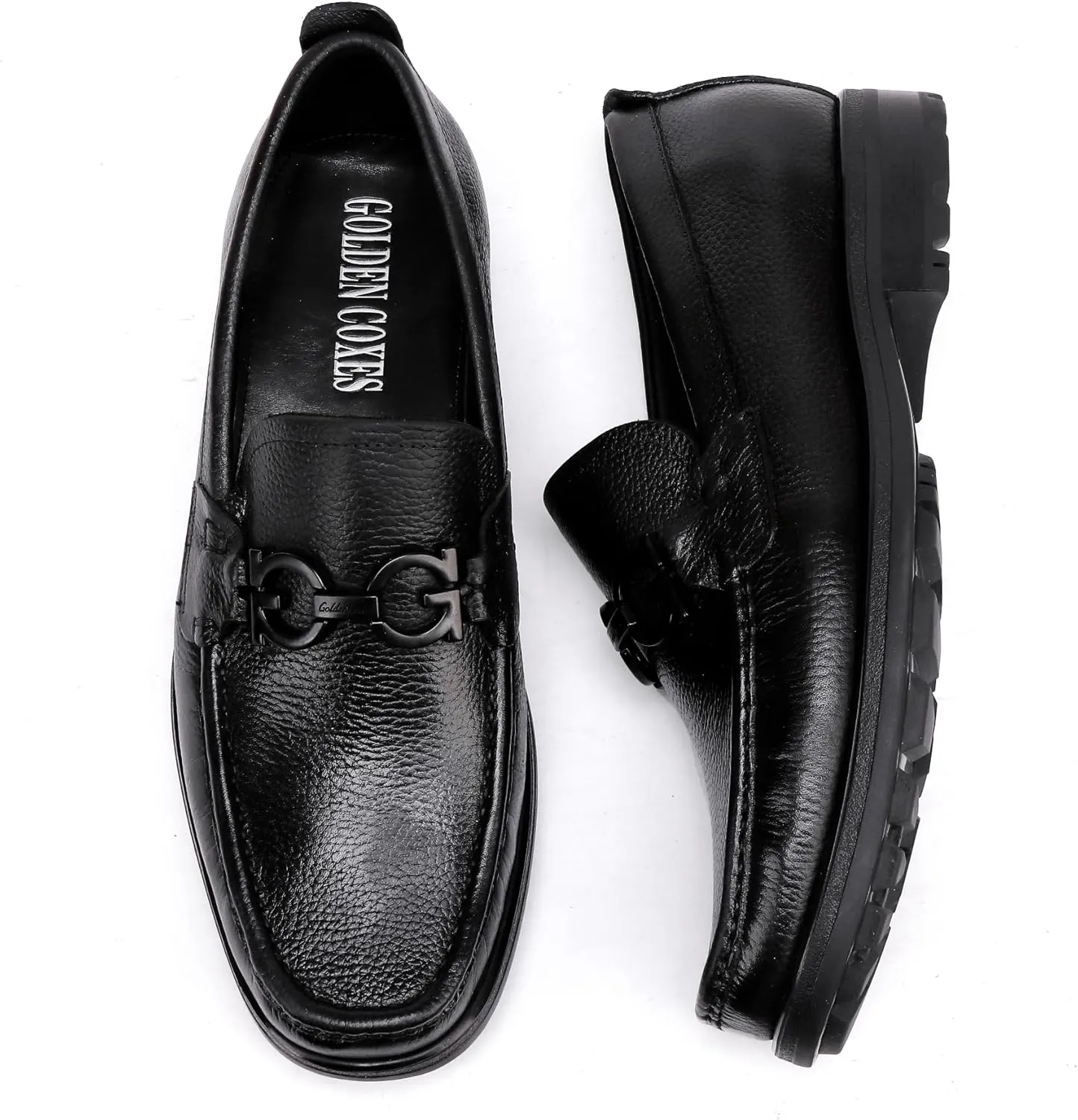 Men's Formal Leather Dress Shoes Business Handmade Buckle Slip On Penny Loafer Wedding Party Shoes for Men