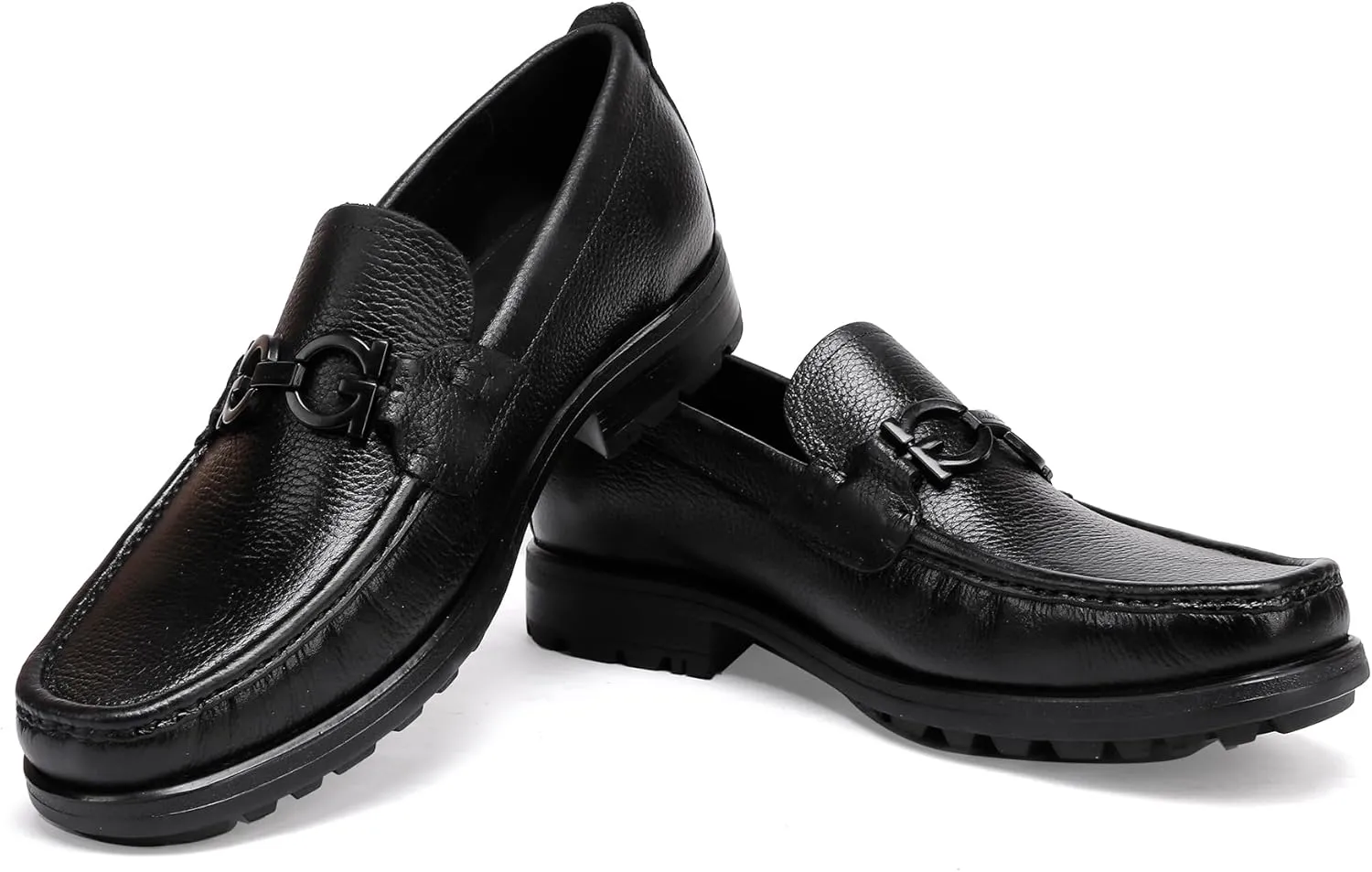 Men's Formal Leather Dress Shoes Business Handmade Buckle Slip On Penny Loafer Wedding Party Shoes for Men