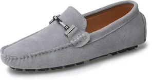 Mens Handmade Suede Leather Slip On Loafers Comfortable Casual Driving Moccasins Breathable Loafer Dress Shoes