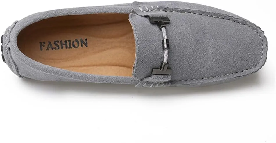 Mens Handmade Suede Leather Slip On Loafers Comfortable Casual Driving Moccasins Breathable Loafer Dress Shoes