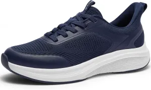 Men's Hands Free Slip On Walking Shoes Comfortable Breathable Casual Shoes for Men Knit Tennis Sneaker