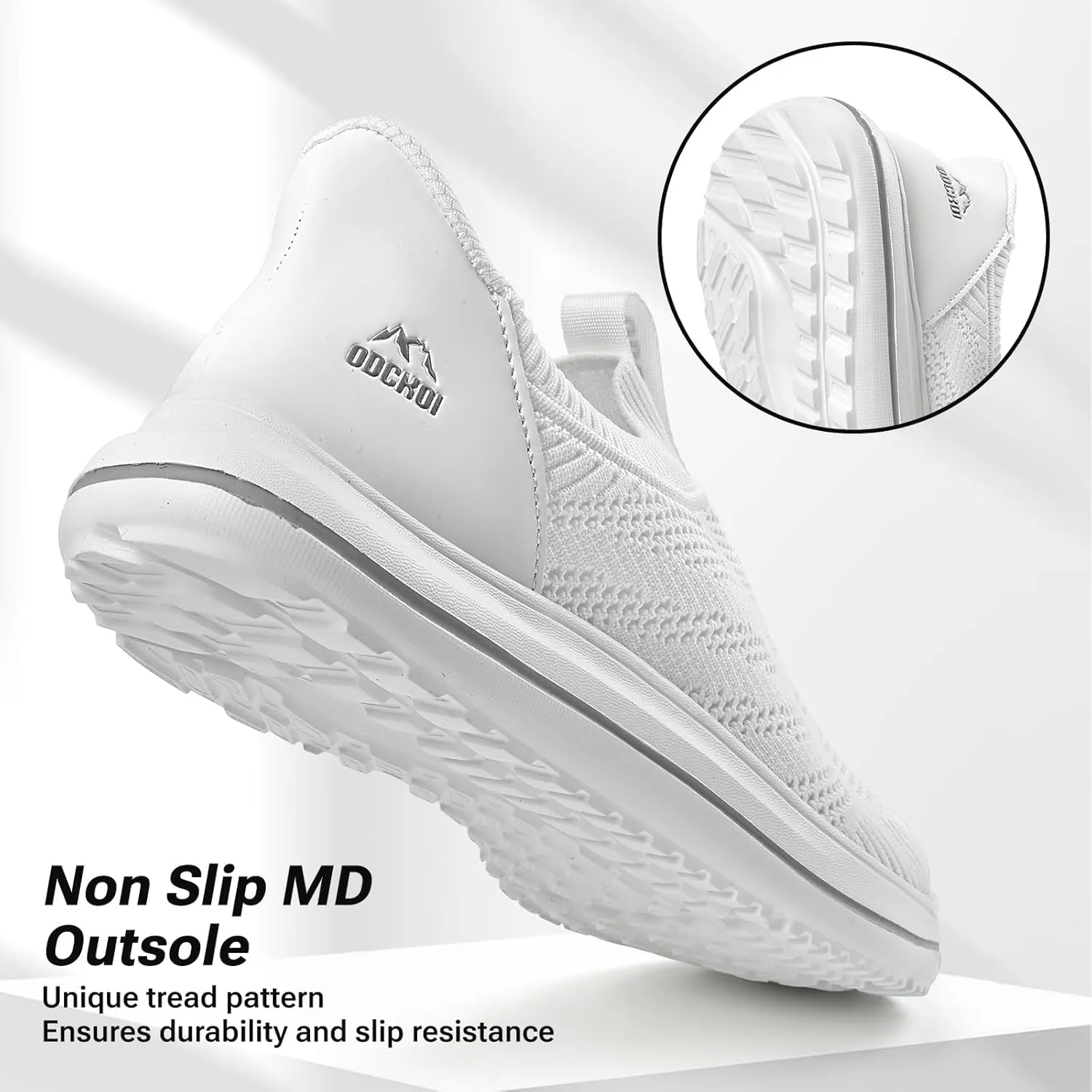 Men’s Hands Free Slip On Walking Shoes Lightweight Athletic Non Slip Sneakers Comfortable Breathable Knit Slip in Casual Shoes