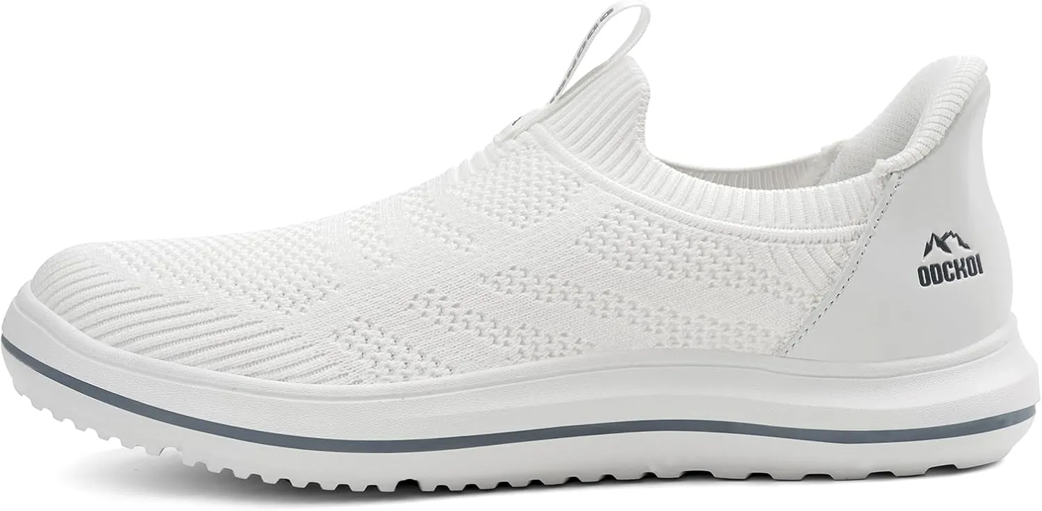Men’s Hands Free Slip On Walking Shoes Lightweight Athletic Non Slip Sneakers Comfortable Breathable Knit Slip in Casual Shoes