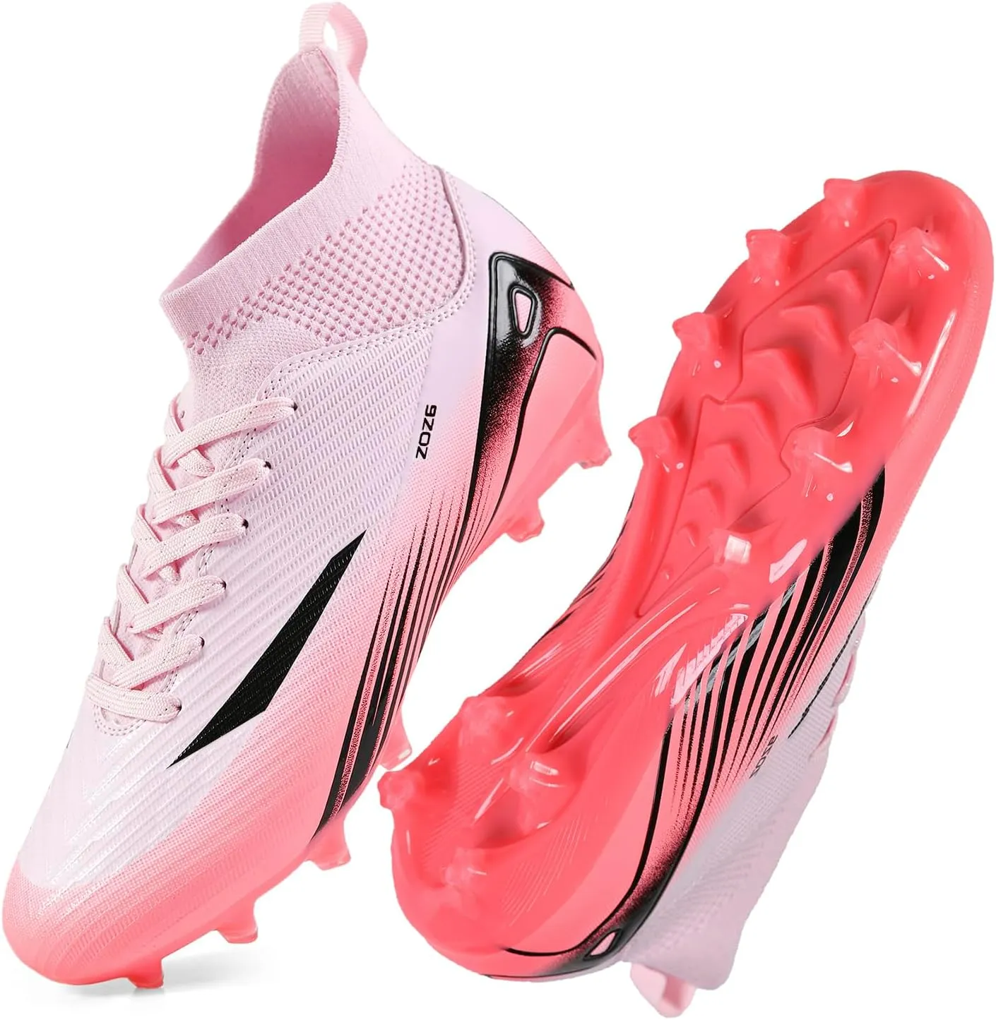 Men's High Top Soccer Shoes AG Long Spikes Men's and Women's High-Top Students Game Sports Training Soccer Cleats Shoes