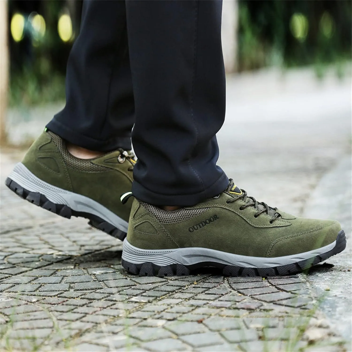 Men’s Hiking Shoes Breathable Lightweight Walking Shoes Slip on Workout Shoes for Trekking Camping Walking Fishing