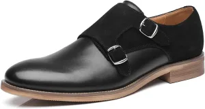 Mens Leather Double Monk Strap Loafer