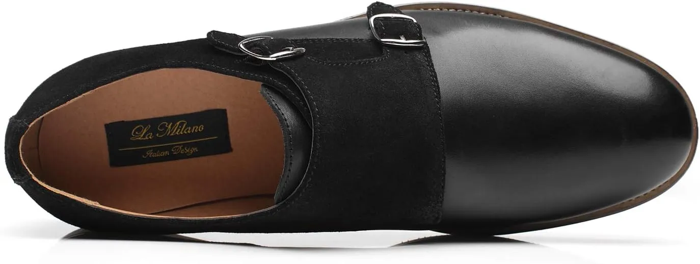 Mens Leather Double Monk Strap Loafer
