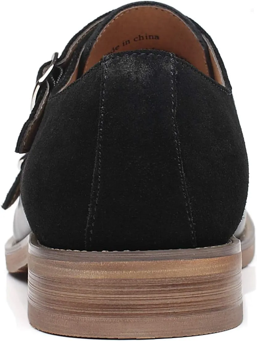 Mens Leather Double Monk Strap Loafer