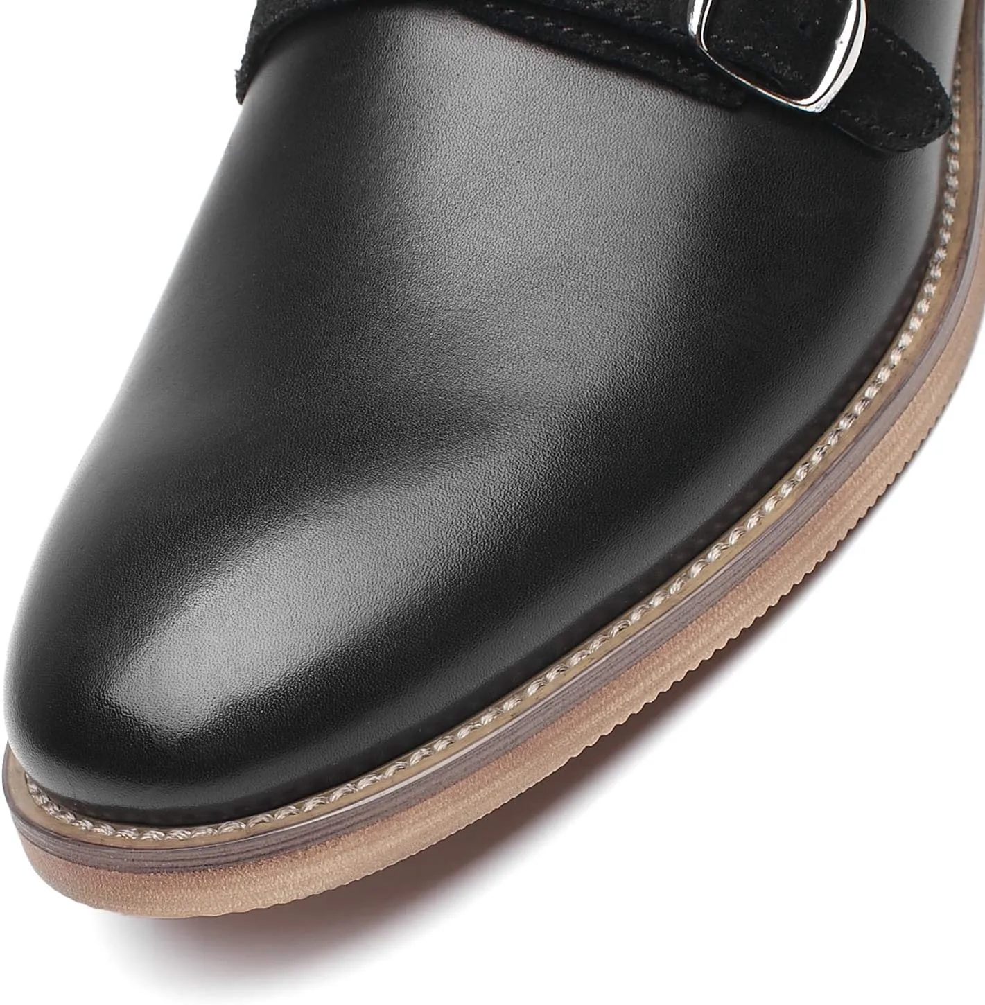 Mens Leather Double Monk Strap Loafer