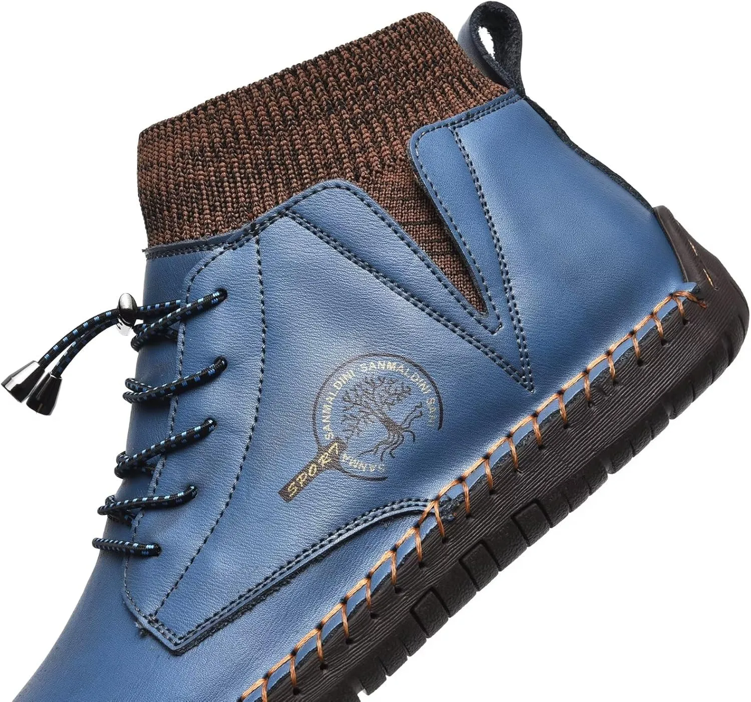 Men's Leather Loafers Fashion Casual Slip On Penny Beck Driving Loafer Shoes Ankle Chukka Boots For Men【Includes Extra Insole】