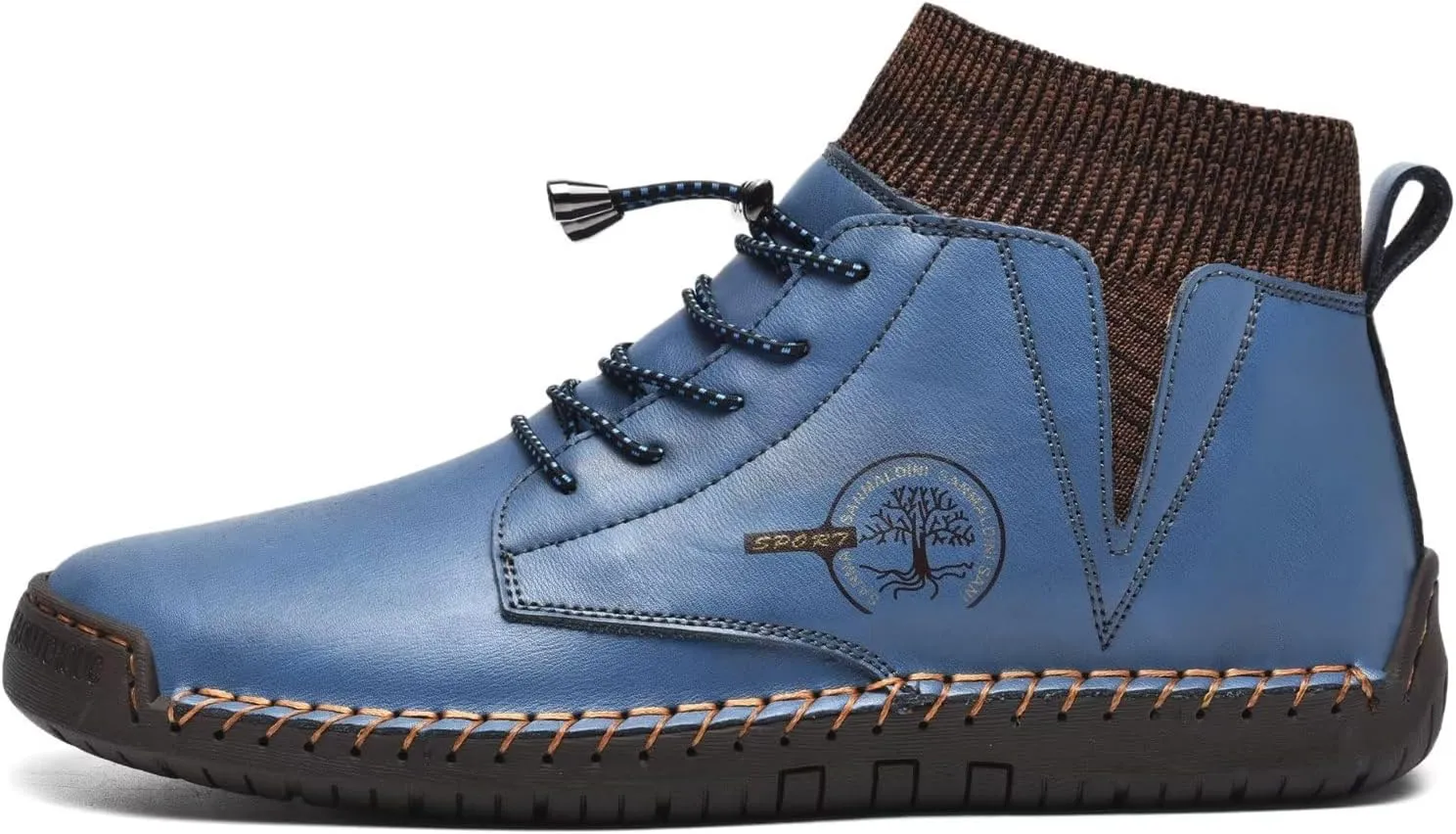 Men's Leather Loafers Fashion Casual Slip On Penny Beck Driving Loafer Shoes Ankle Chukka Boots For Men【Includes Extra Insole】