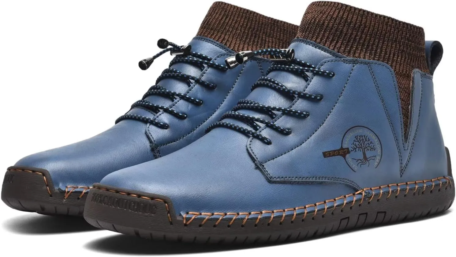 Men's Leather Loafers Fashion Casual Slip On Penny Beck Driving Loafer Shoes Ankle Chukka Boots For Men【Includes Extra Insole】