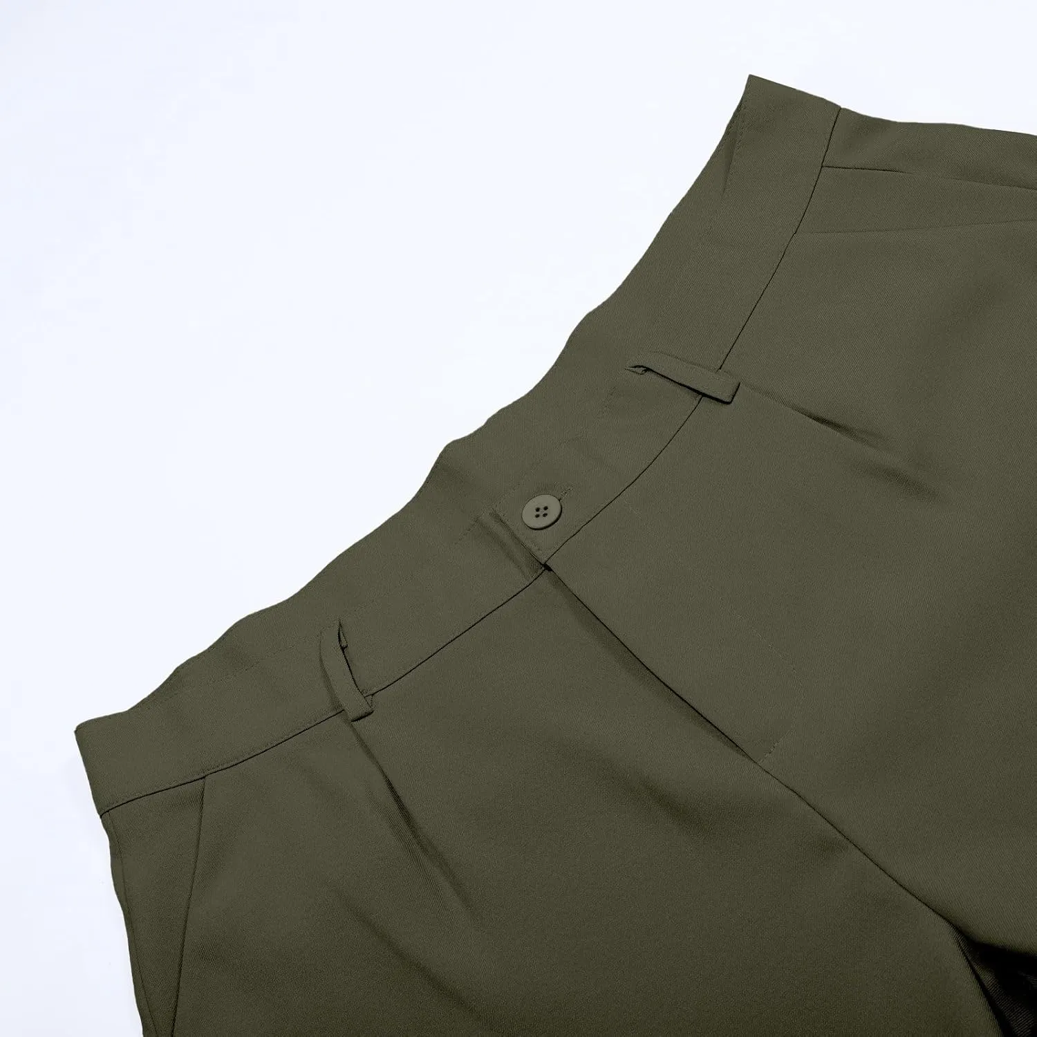 Mens Loose Fit Suit Dress Pants Casual Business Straight Leg Formal Pants Wrinkle Free Flat Front Work Trousers