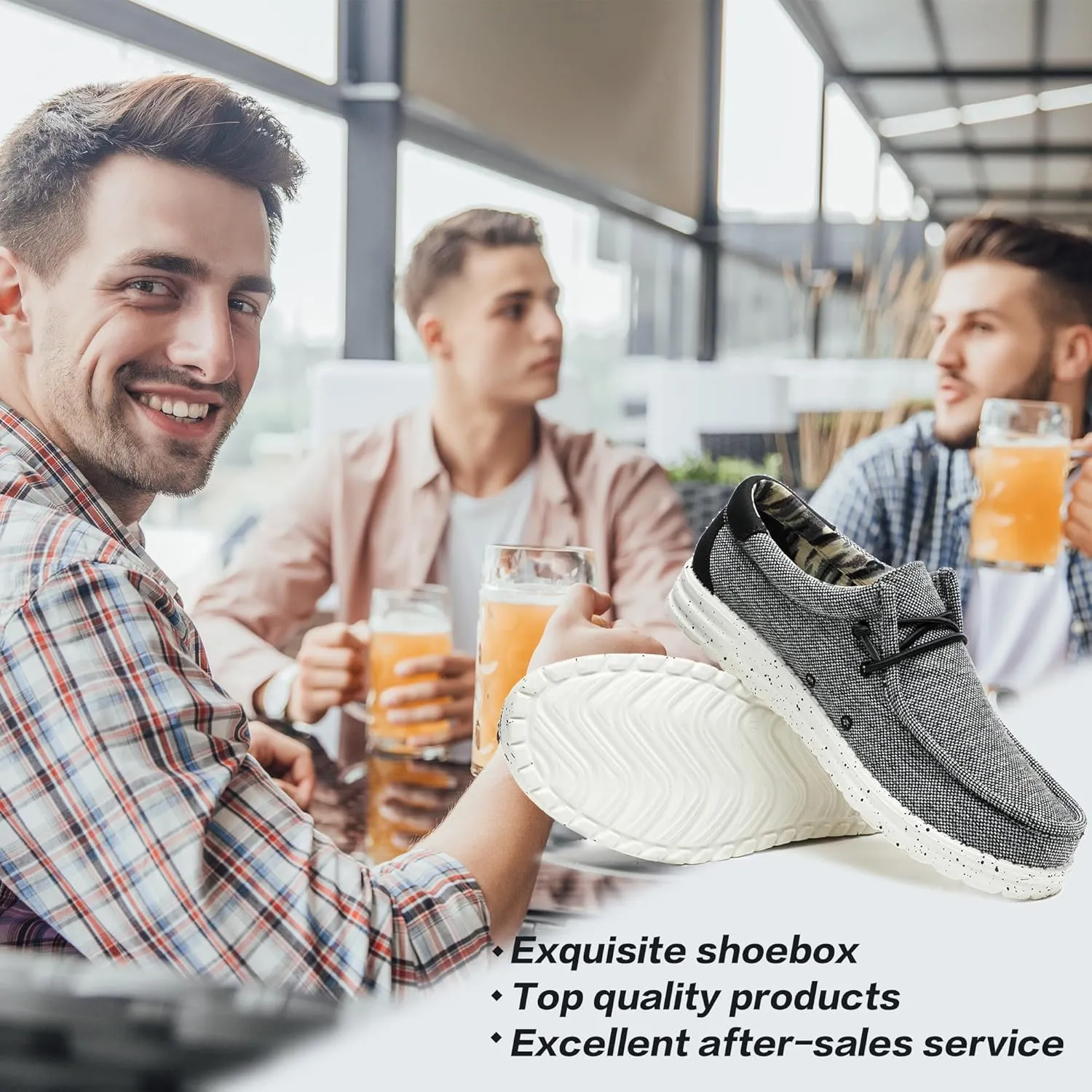 Men’s Machine Washable Slip On Lace Up Casual Loafer Breathable Travel Canvas Shoes for Men Comfortable and Stylish Summer Loafers Lightweight Walking Shoes Boat Shoe