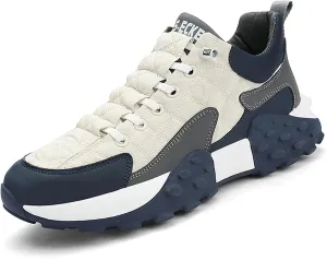 Men's Orthopedic Comfort Sneakers 2024 Casual Waterproof Walking Tennis Slip on Wide Shoes Lightweight Non Slip Breathable Platform Shoe
