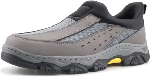 Mens Slip On Hands Free Loafers Causal Outdoor Walking Slip-Ins Breathable Step in Work Shoes