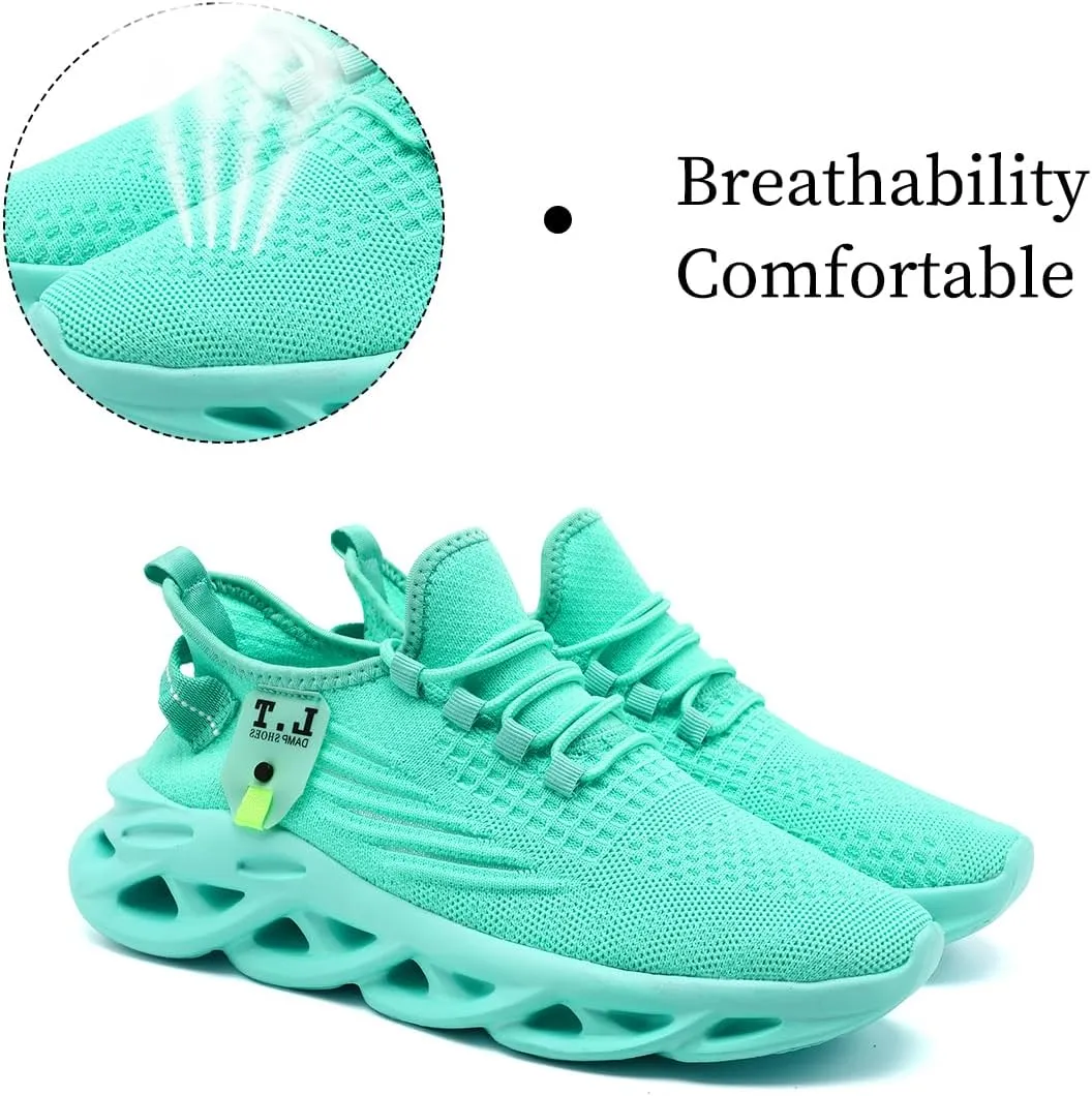 Mens Slip On Running Shoes Athletic Walking Trainers Non Slip Lightweight Breathable Mesh Tennis Comfortable Fashion Sneakers