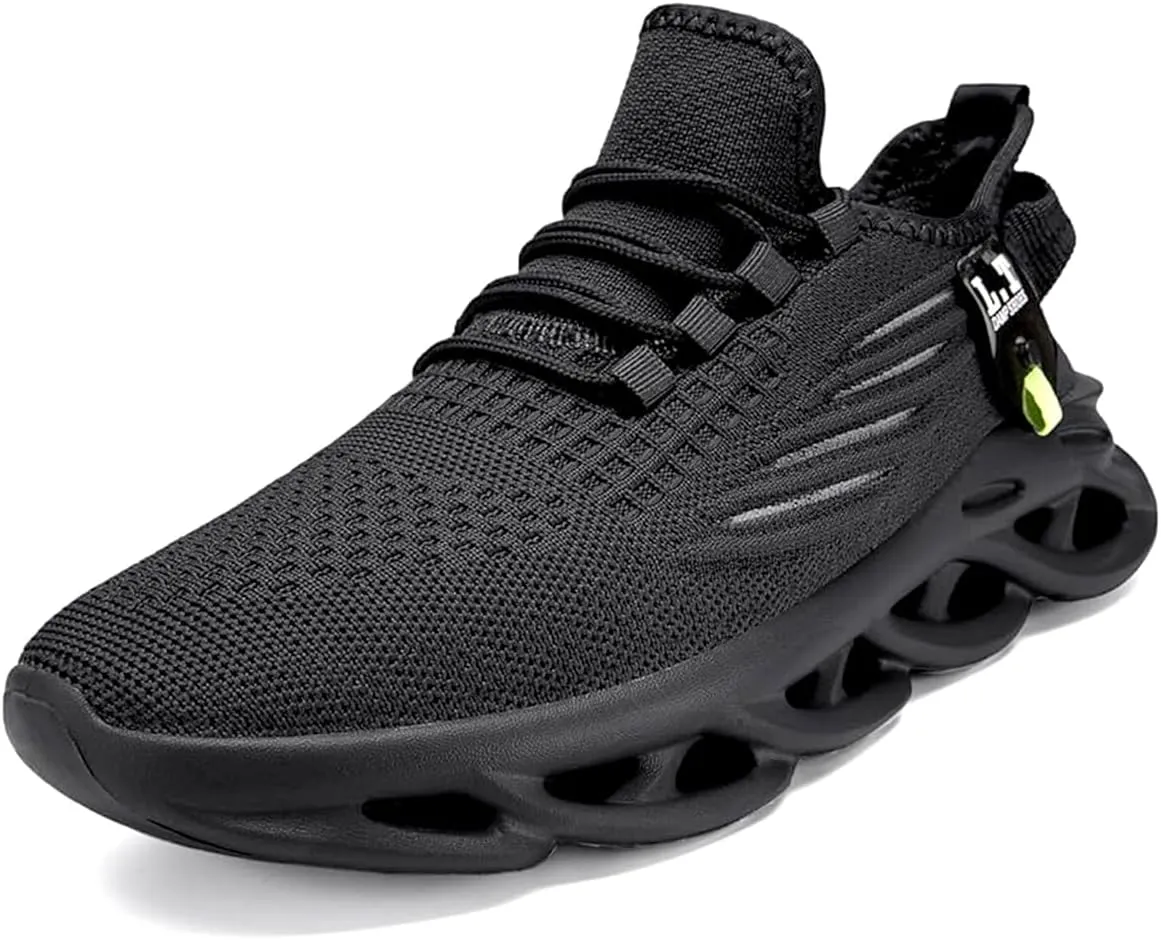 Mens Slip On Running Shoes Athletic Walking Trainers Non Slip Lightweight Breathable Mesh Tennis Comfortable Fashion Sneakers