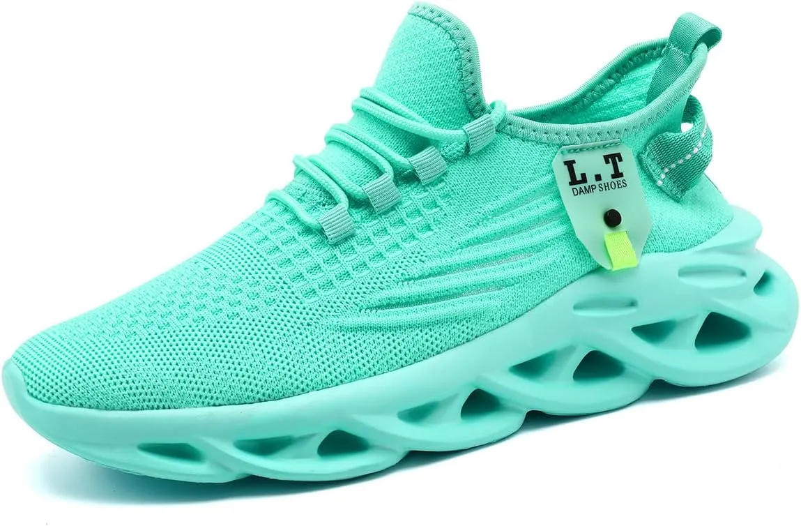 Mens Slip On Running Shoes Athletic Walking Trainers Non Slip Lightweight Breathable Mesh Tennis Comfortable Fashion Sneakers