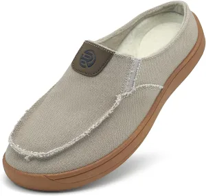 Men's Slip-on Shoes Wide Loafers Casual Winter Fuzzy Comfy Warm Slippers Walking Driving Shoes