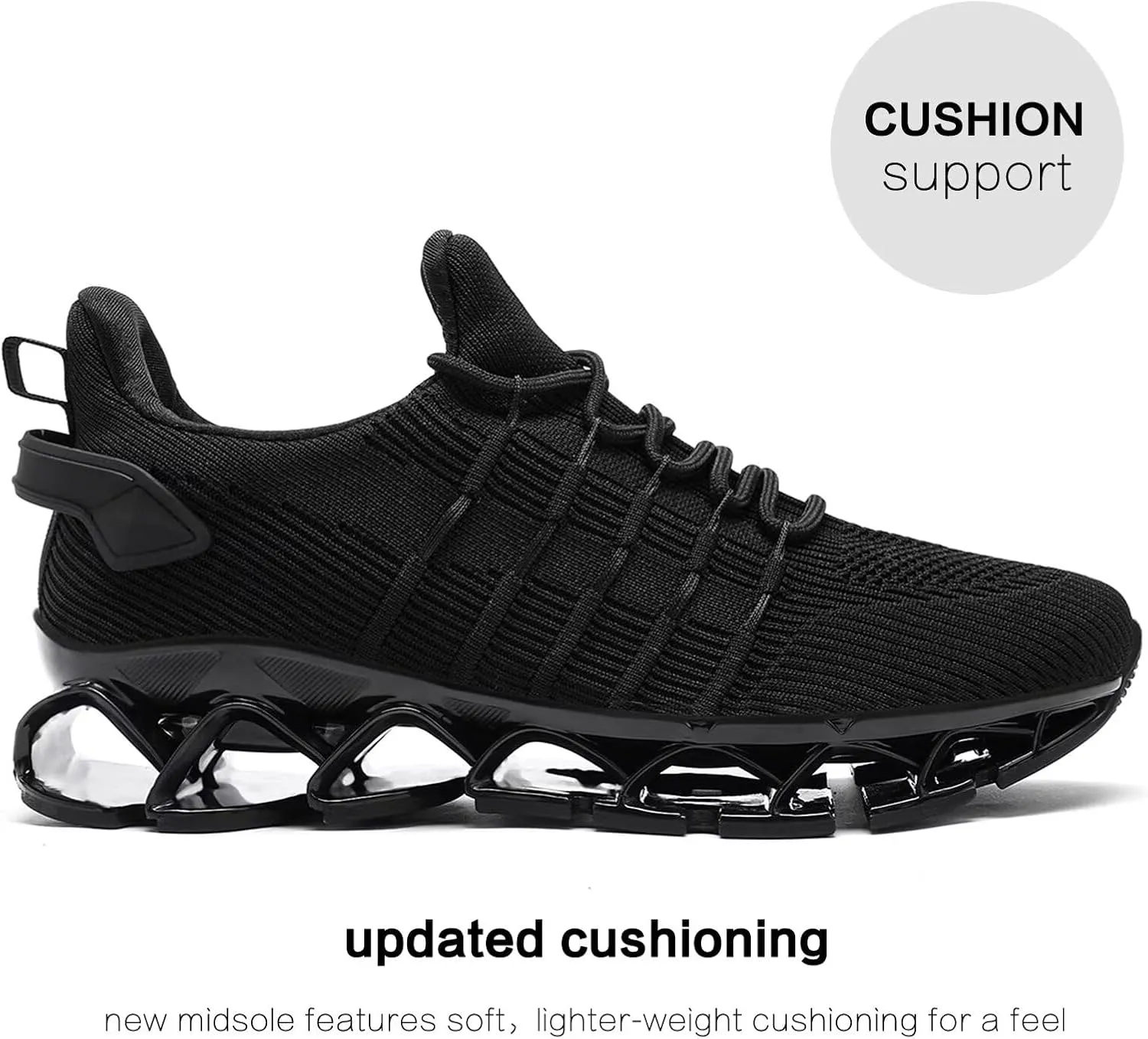 Mens Slip On Walking Shoes Blade Non Slip Tennis Running Shoes Lightweight Workout Breathable Mesh Fashion Sneakers