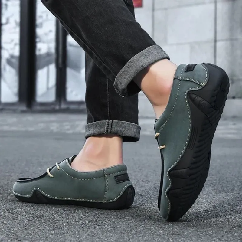 Men’s Split Leather Loafers – Casual & Stylish Fit