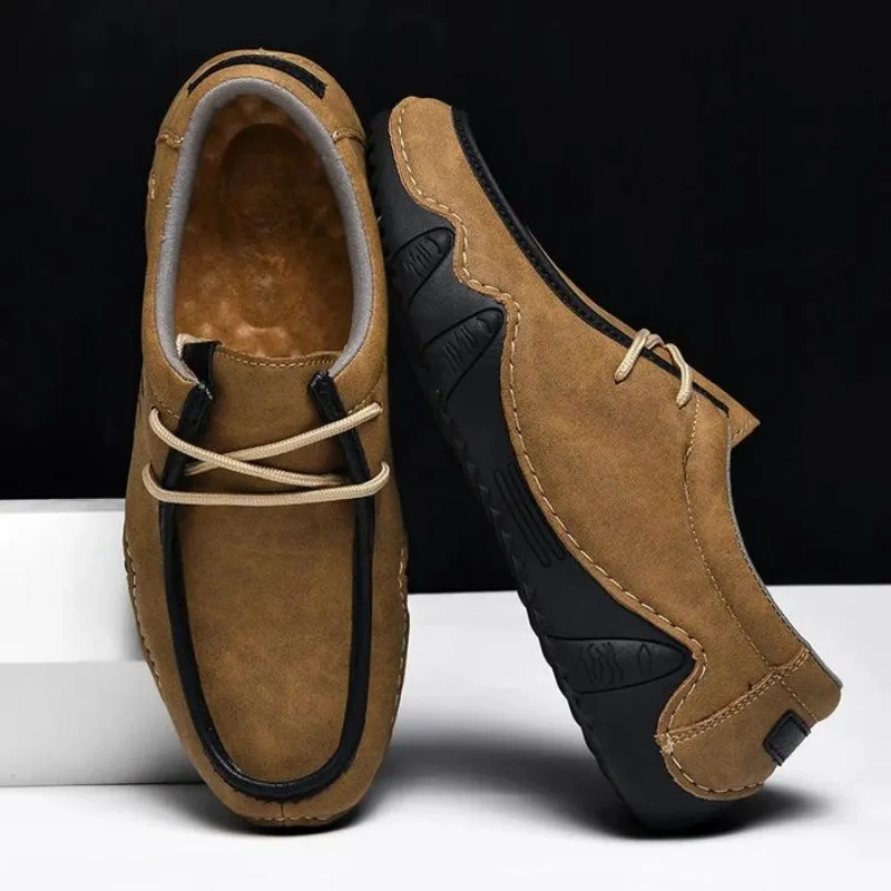 Men’s Split Leather Loafers – Casual & Stylish Fit