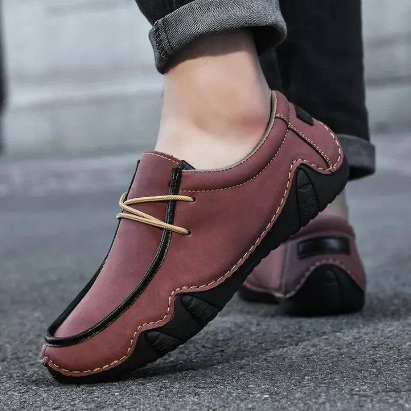 Men’s Split Leather Loafers – Casual & Stylish Fit