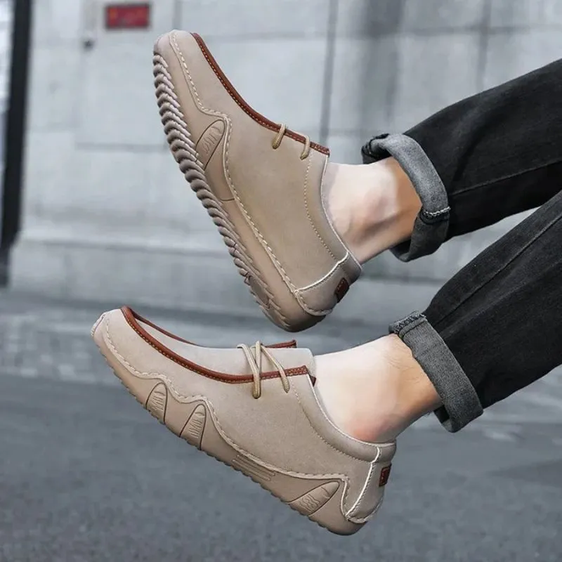Men’s Split Leather Loafers – Casual & Stylish Fit