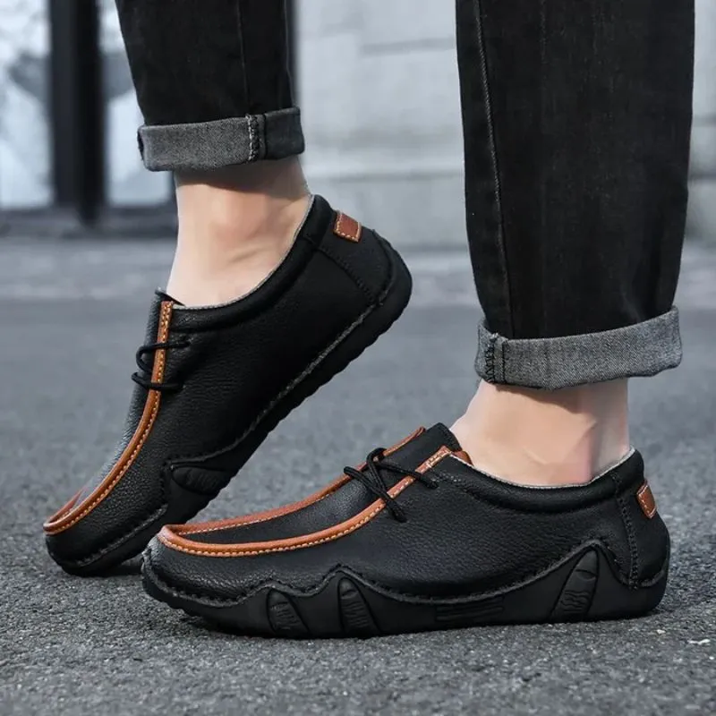 Men’s Split Leather Loafers – Casual & Stylish Fit
