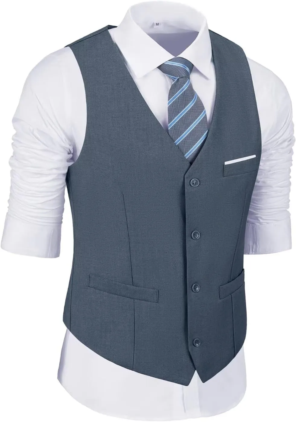 Men's Suit Slim Fit 2 Pieces Suits Set Grooms Tuxedos Business Wedding Prom Party Suit Vest and Pants