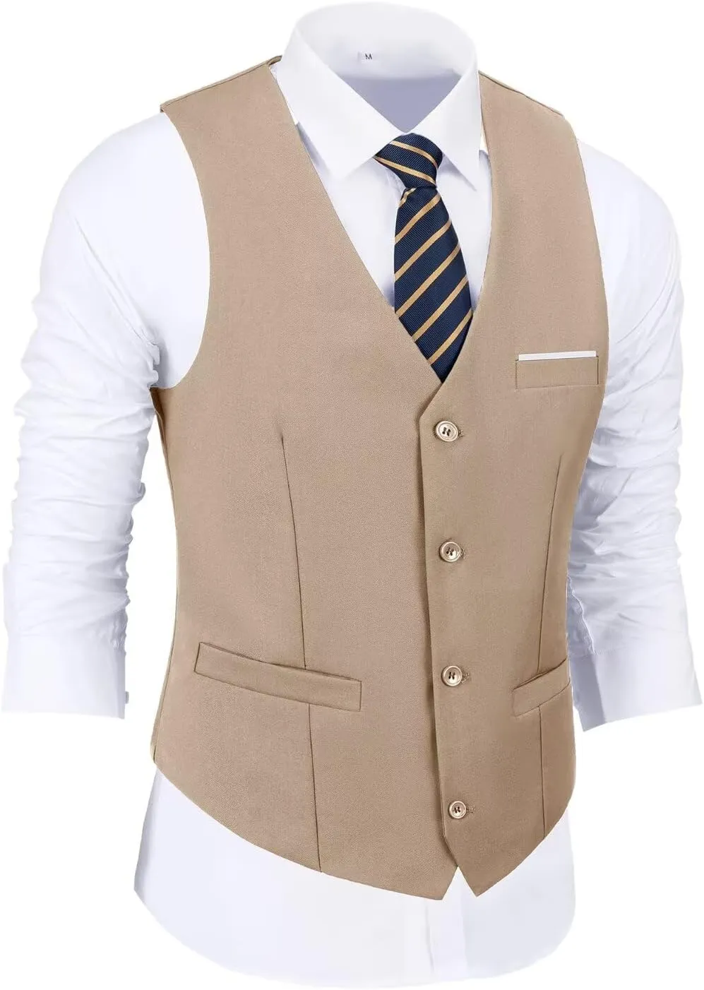 Men's Suit Slim Fit 2 Pieces Suits Set Grooms Tuxedos Business Wedding Prom Party Suit Vest and Pants