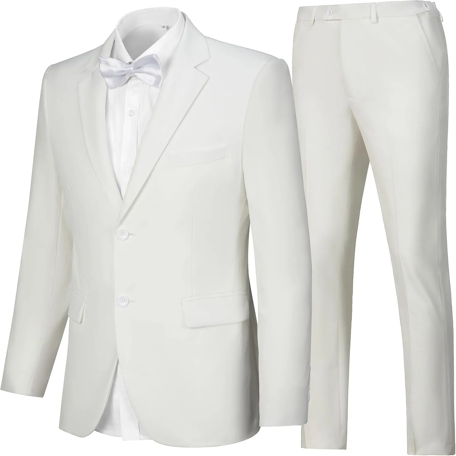 Mens Suits Slim Fit Prom Homecoming Suit for Men Wedding Business Tux Outfit 2 Piece Suit Jacket Blazer ＆Pants Set