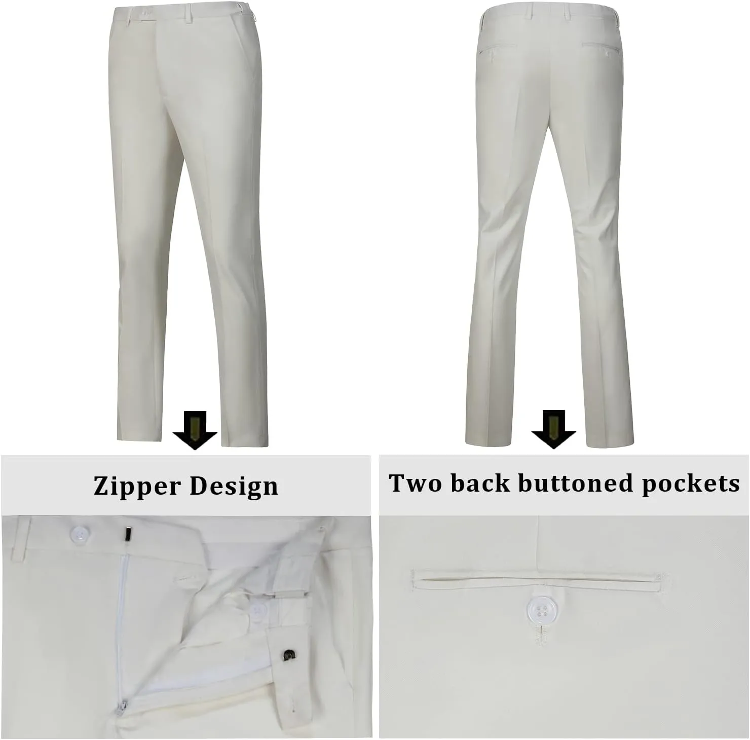 Mens Suits Slim Fit Prom Homecoming Suit for Men Wedding Business Tux Outfit 2 Piece Suit Jacket Blazer ＆Pants Set