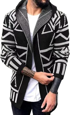 Men's Ugly Sweaters Cardigan Big Tall Boys Knitwear Sweater Coat Flat Knitted Loose Plus Size Windbreaker Jacket