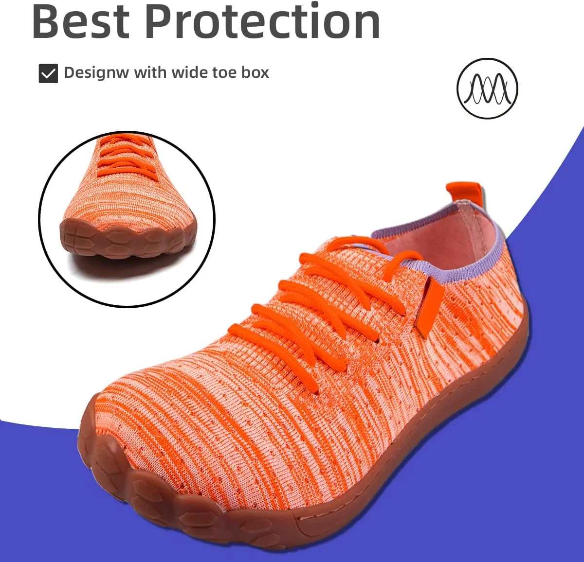 Mens Wide Toe Box Shoes Slip On Walking Shoes Sneakers Sports Casual Office Outdoor Activities Non Slip Rubber Outsole Minimalist Comfortable