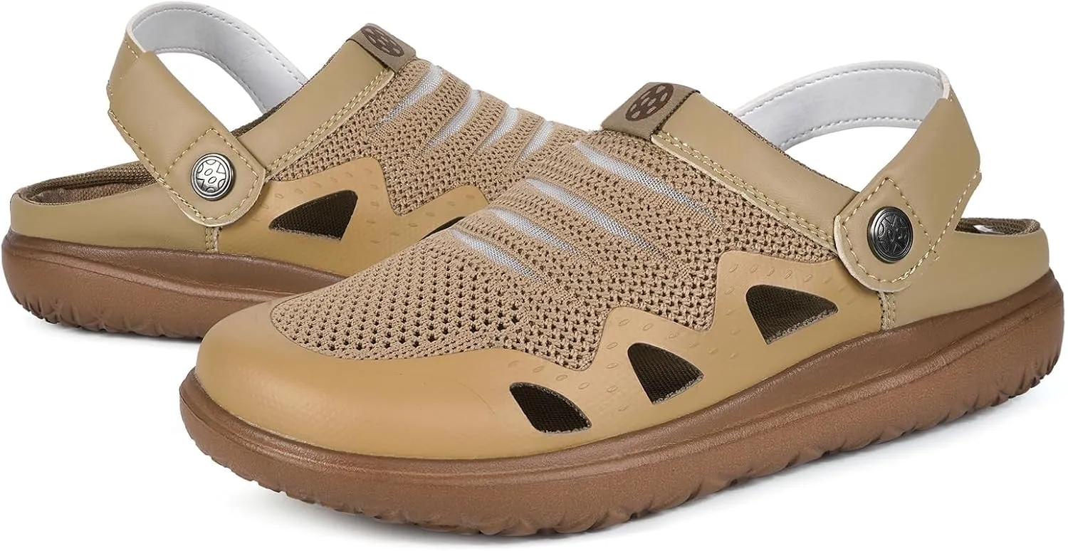 Men's Women's Clogs Garden Shoes Slip On Sandals Breathable Summer Orthotic Walking Slippers with Plantar Fasciitis Soles