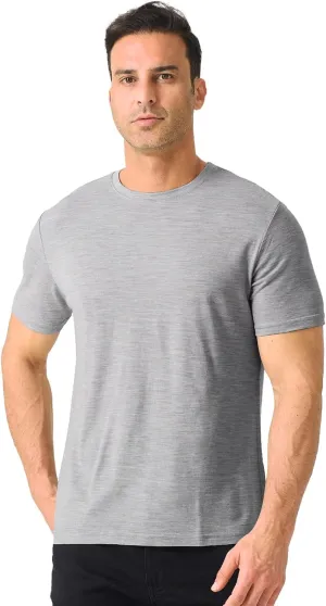 Merino Protect 100% Merino Wool T Shirts for Men Odor Resistance Base Layer Hiking Travel T-Shirt Soft Undershirt