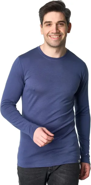Merino Wool Base Layer Mens - 100% Merino Wool Shirts for Men Thermal Underwear Long Sleeve T-Shirt for Hiking Hunting
