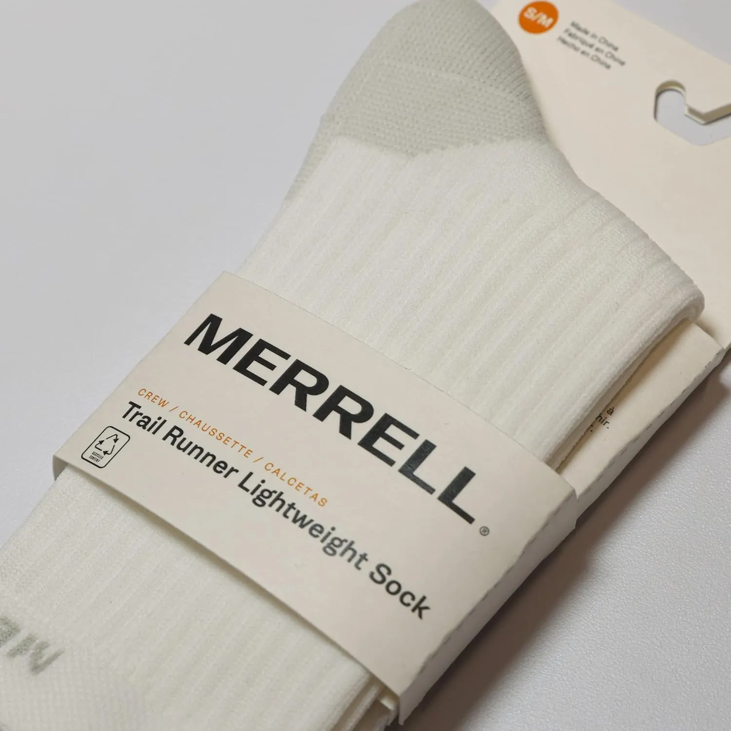 Merrell Men's and Women's Trail Running Lightweight Socks-Unisex Anti-Slip Heel and Breathable Mesh Zones