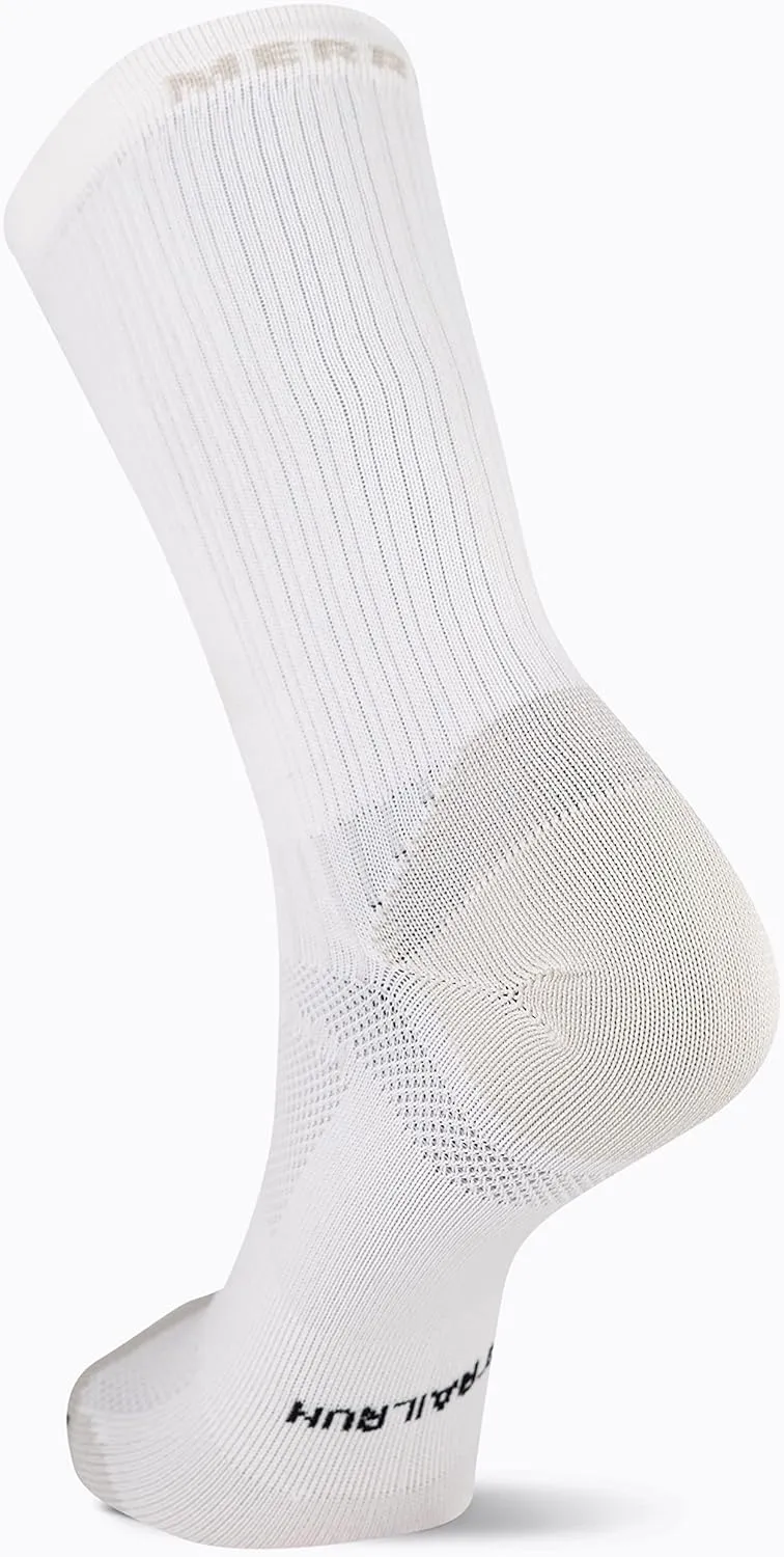 Merrell Men's and Women's Trail Running Lightweight Socks-Unisex Anti-Slip Heel and Breathable Mesh Zones