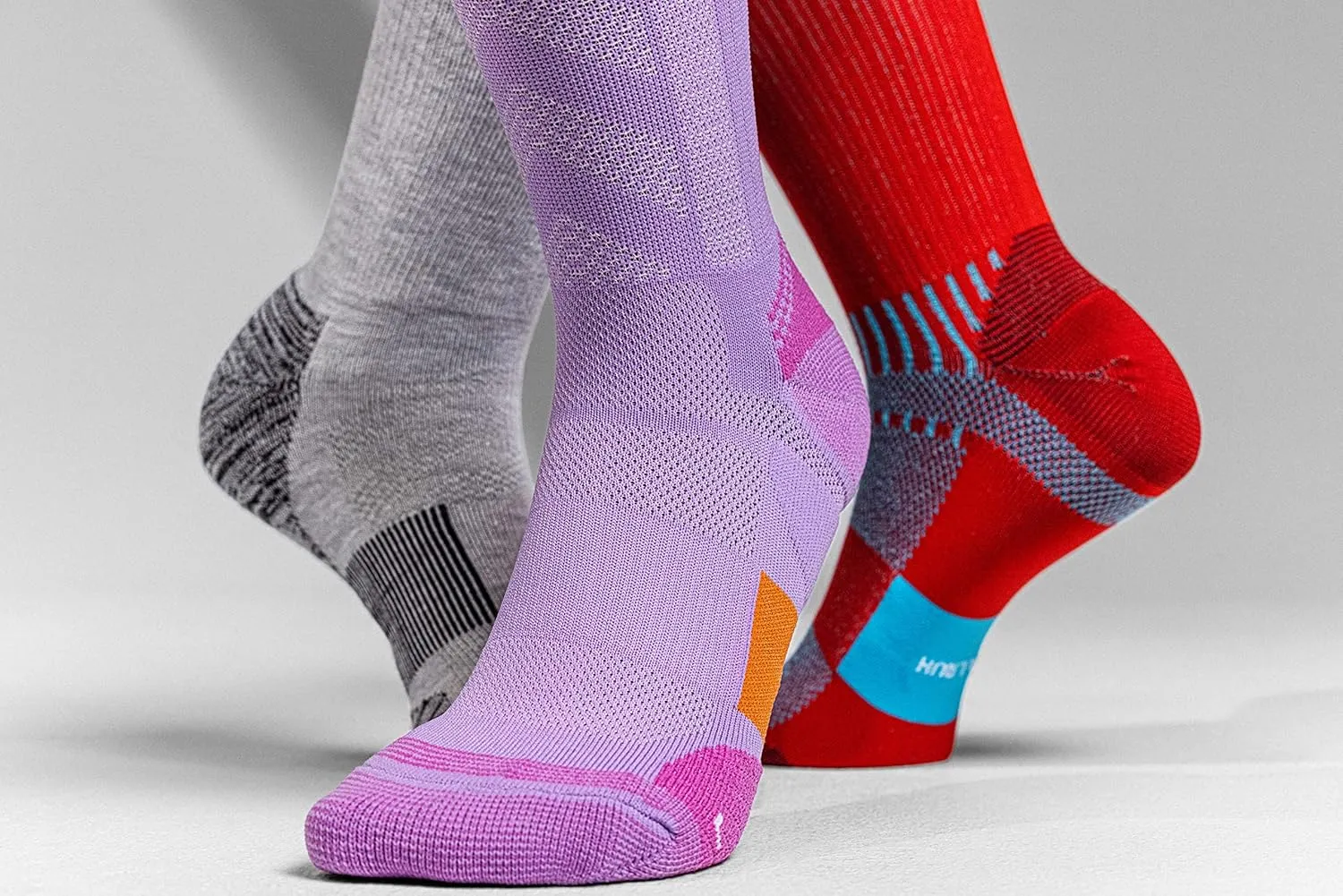 Merrell Men's and Women's Trail Running Lightweight Socks-Unisex Anti-Slip Heel and Breathable Mesh Zones
