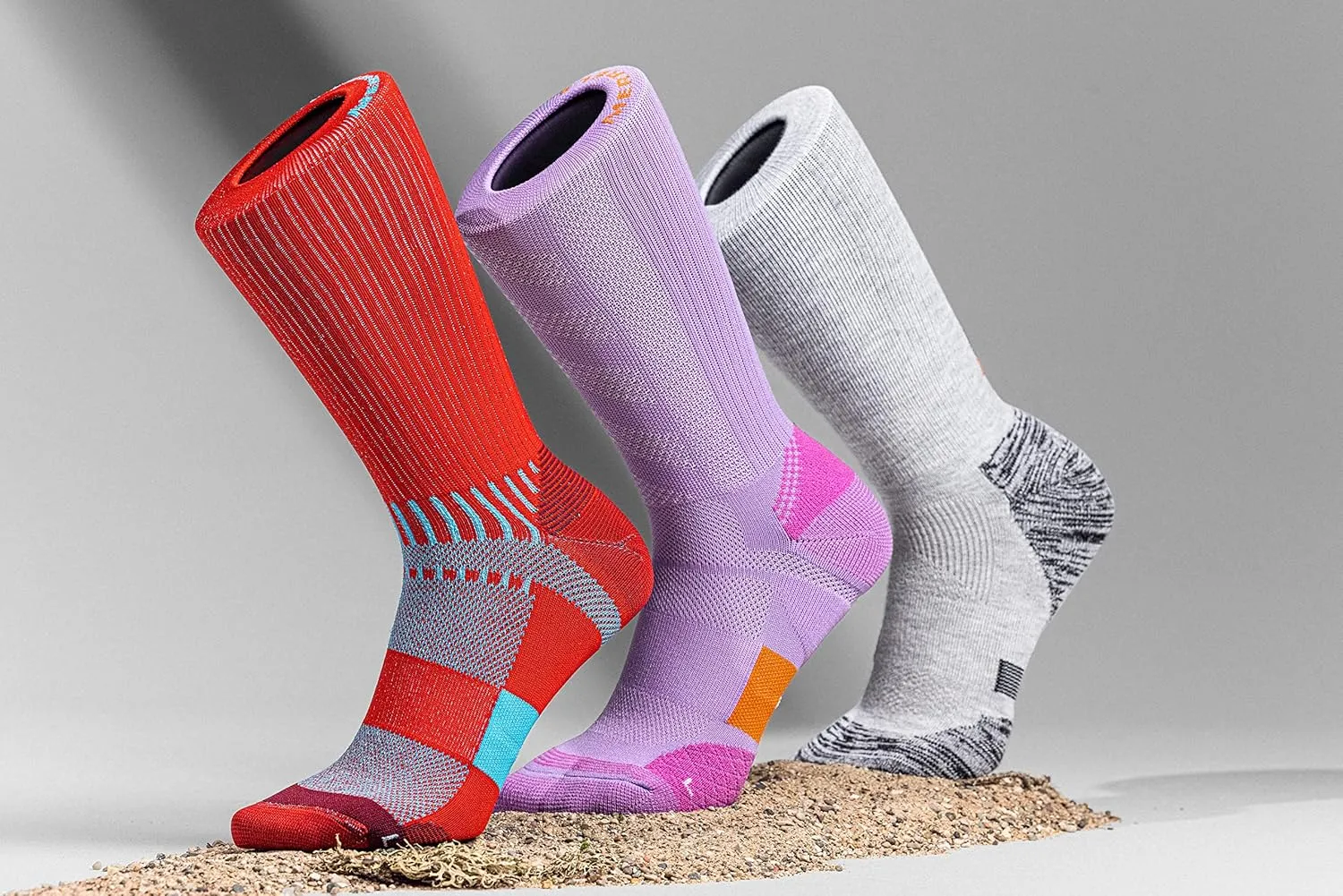 Merrell Men's and Women's Trail Running Lightweight Socks-Unisex Anti-Slip Heel and Breathable Mesh Zones