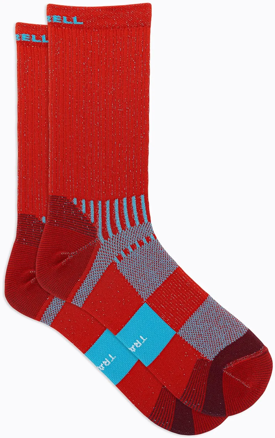 Merrell Men's and Women's Trail Running Lightweight Socks-Unisex Anti-Slip Heel and Breathable Mesh Zones