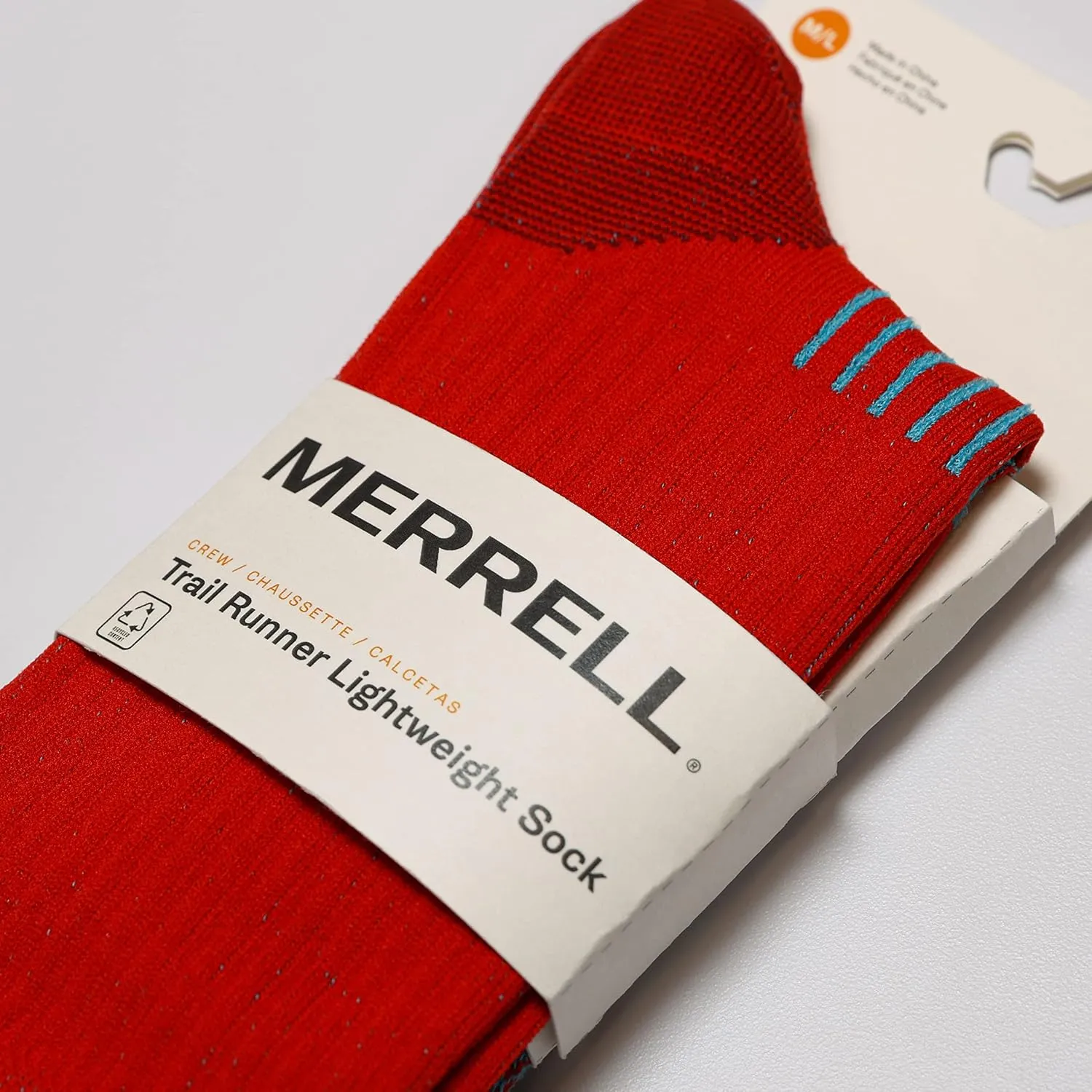 Merrell Men's and Women's Trail Running Lightweight Socks-Unisex Anti-Slip Heel and Breathable Mesh Zones