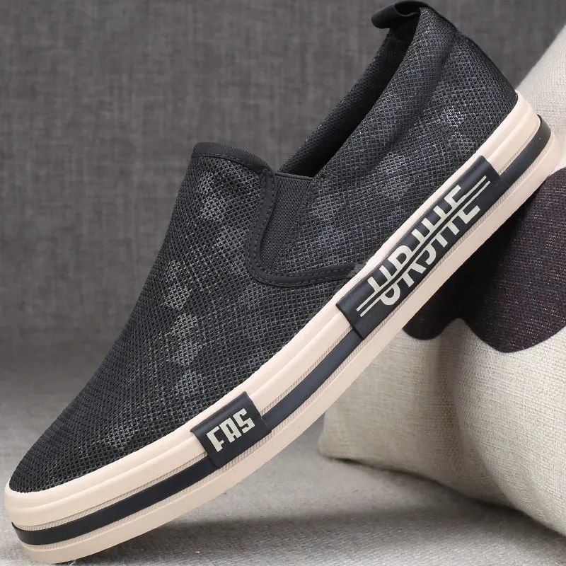 Mesh Lazy Beijing Driving Massive bargain Old 2 Thin Men's Shoes Men's Summer Men's Breathable Shoes Modern Shoes Men's Lazy Slip-on Trendy Cloth