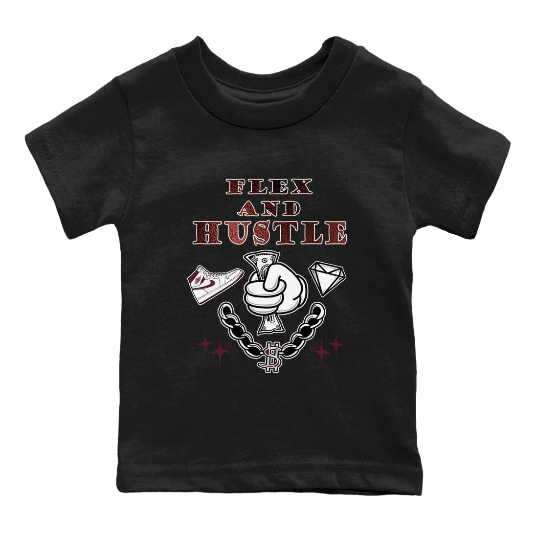 Metallic 1 Kids Burgundy - Sneaker Air Free shipping Jordan Hustle SNRT Tees And Overnight delivery Flex