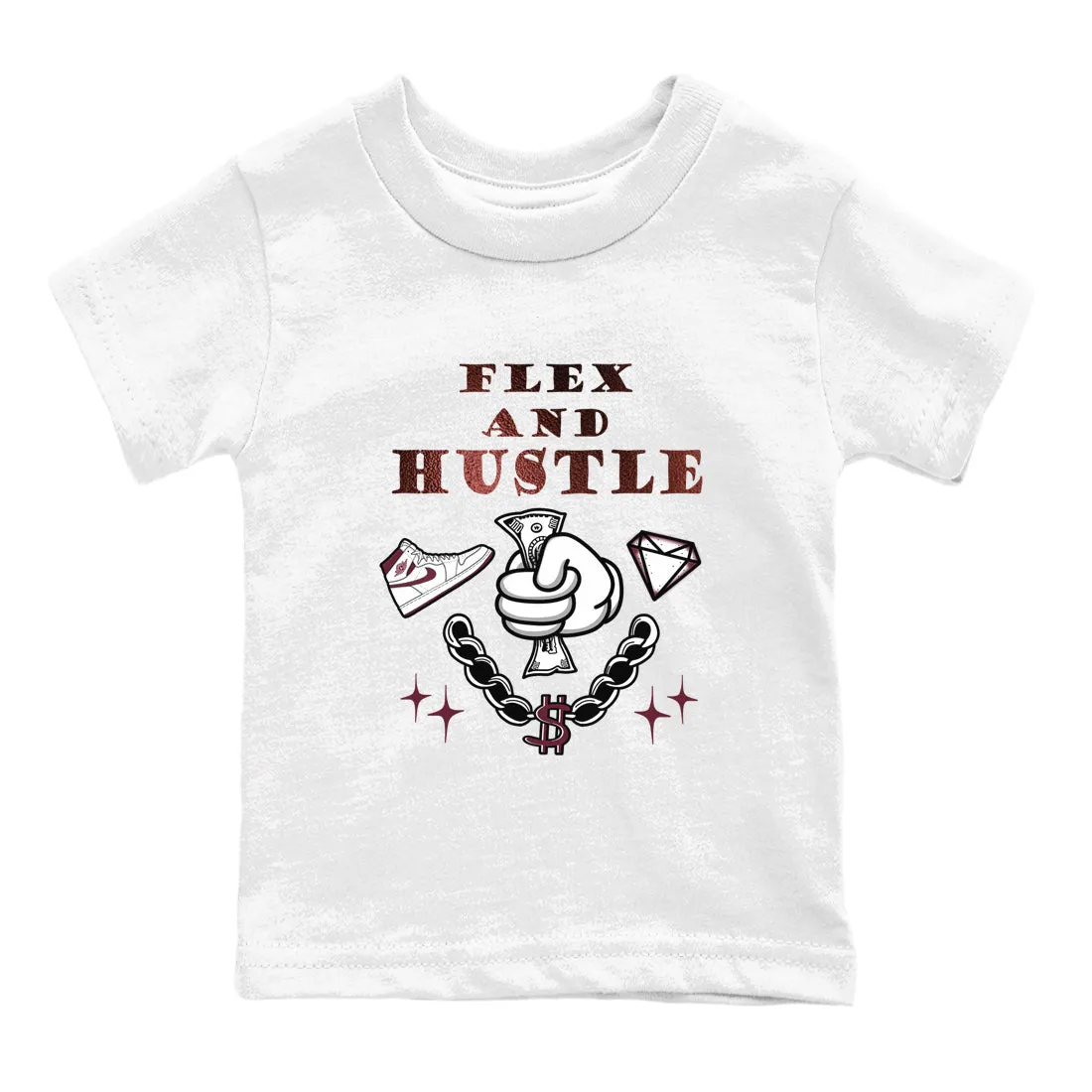 Metallic 1 Kids Burgundy - Sneaker Air Free shipping Jordan Hustle SNRT Tees And Overnight delivery Flex